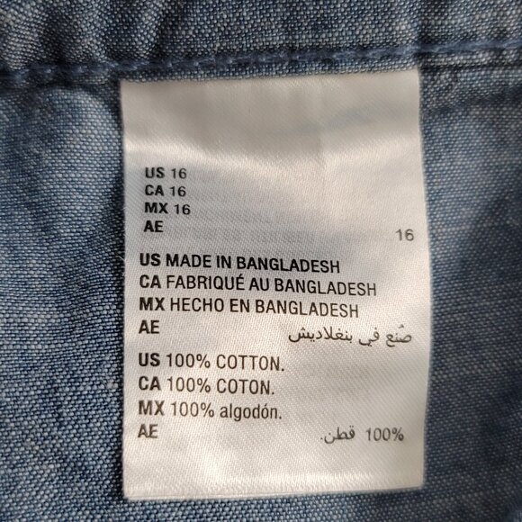 ***Karen Scott Women's Relaxed Fit Cotton Utility Pocket Shorts 16 Chambray*** - Picture 9 of 11